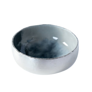 Storm Cloud Bowl in Fine Silver with Enamelling