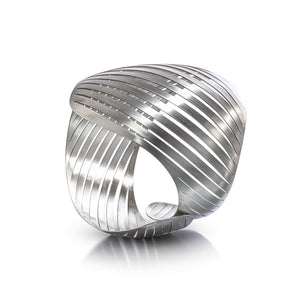 Laser Cut Parametric Design Silver Bracelet