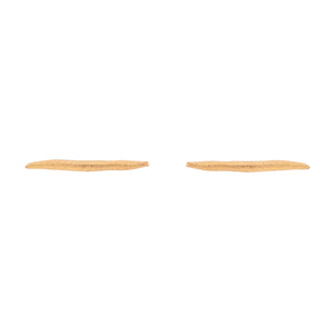 Subtly Textured Linear Stud Earrings in 22ct Gold