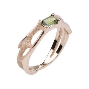 Baguette Sapphire Set 9ct Recycled Gold Ring