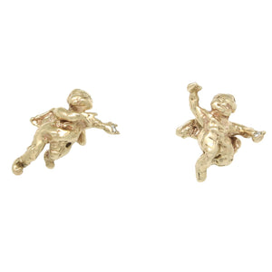 Cherub Ear Studs in Recycled 9ct Gold and Diamonds