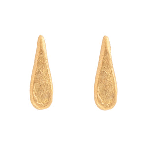 Falling Star Artfully Textured 22ct Gold Ear Studs