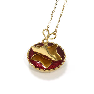 Mince Pie Necklace in 24ct Gold-Plated Silver