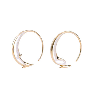 Sunrise Recycled Silver Spiral Hoop Earrings