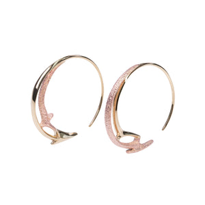 Spiral Hoop Circular Earrings in Recycled 9ct Gold