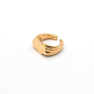 Bold Platform Silver and Gold-Plated Vermeil Ring