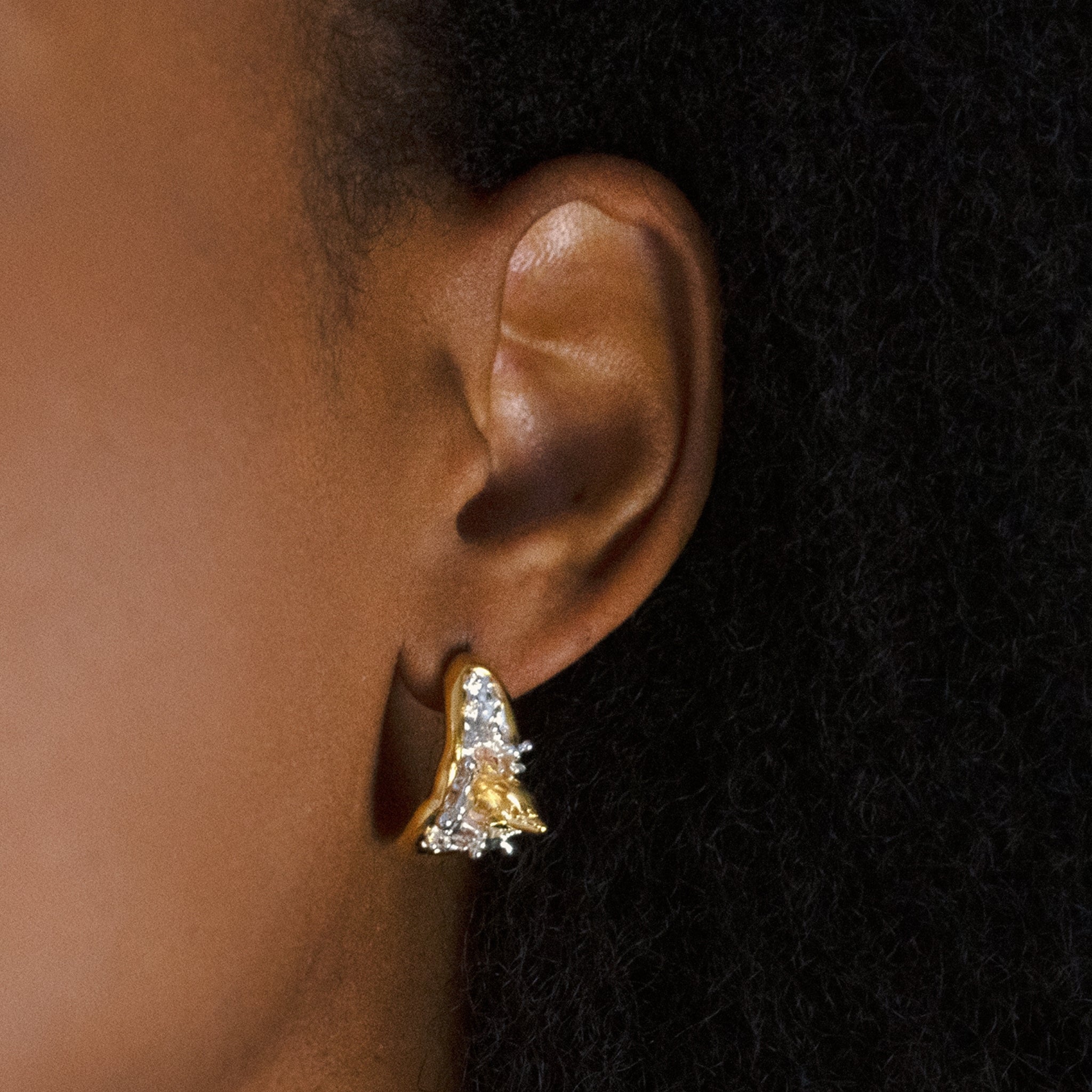 Dolphins Emerge Earrings Cast in 18ct Gold Vermeil