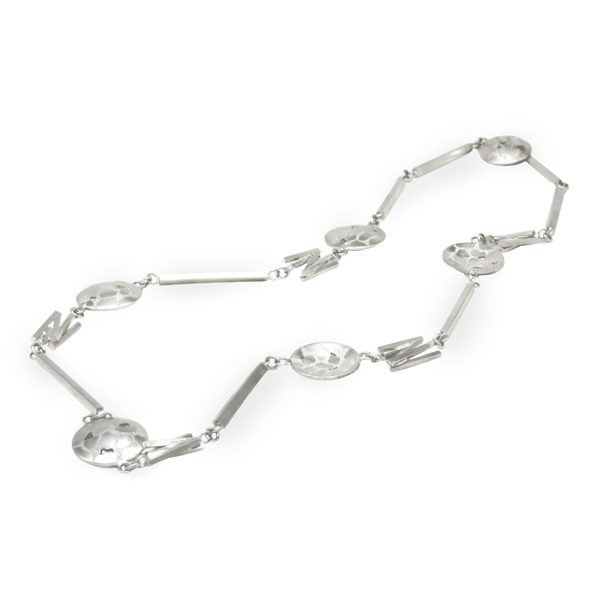 Sterling Silver Llwybr Llechi and Crawiau Necklace