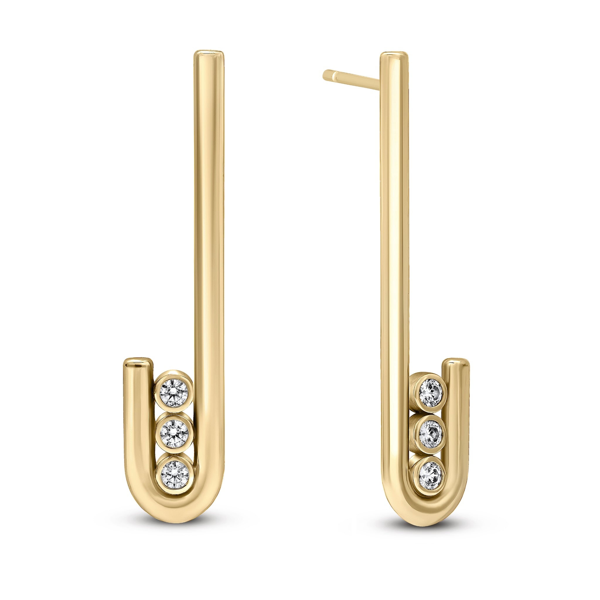 Effie 18ct Yellow Gold Earrings Set with Diamonds
