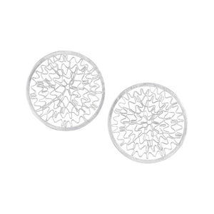 Pair of Maze Earrings in Sterling Silver Wire