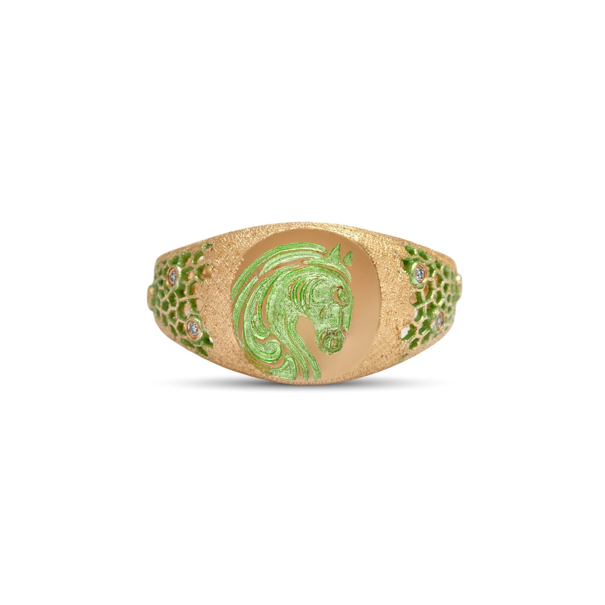 The Horse Ring in 18ct Yellow Gold with Diamonds