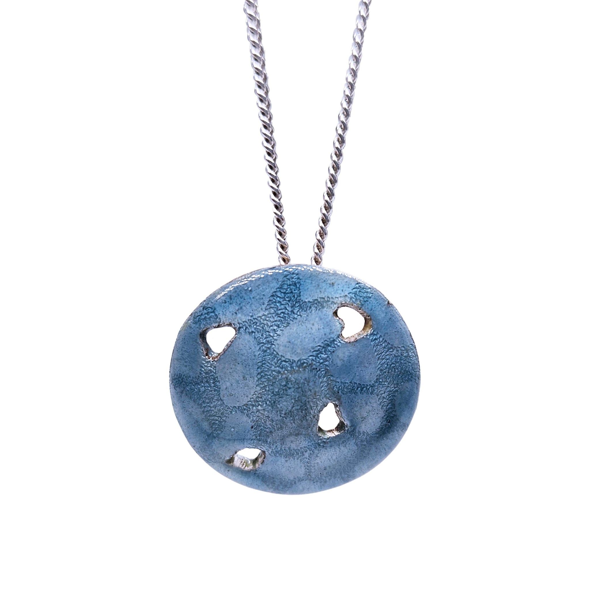 Enameled Sterling Silver Llwybr Llechi Necklace