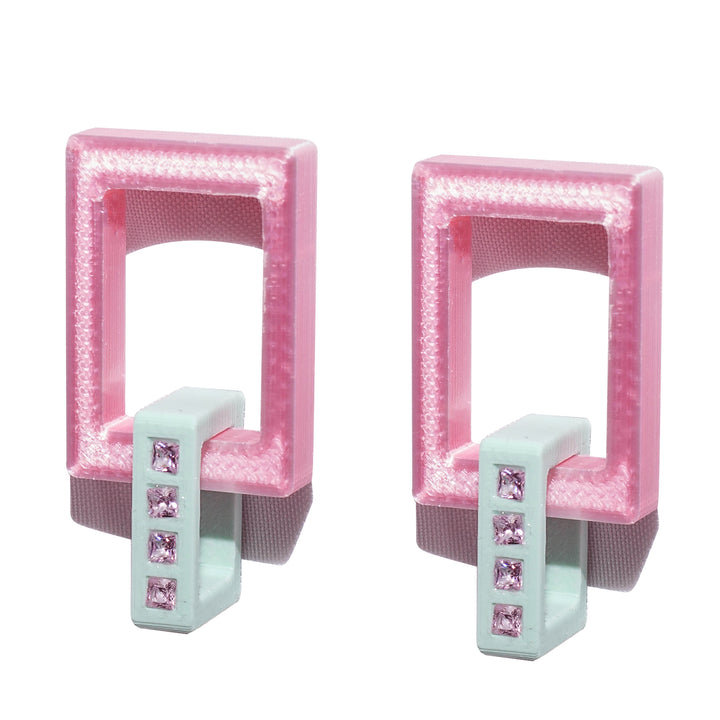 Link/Data Drop Chain Earrings in 3D Printed PLA