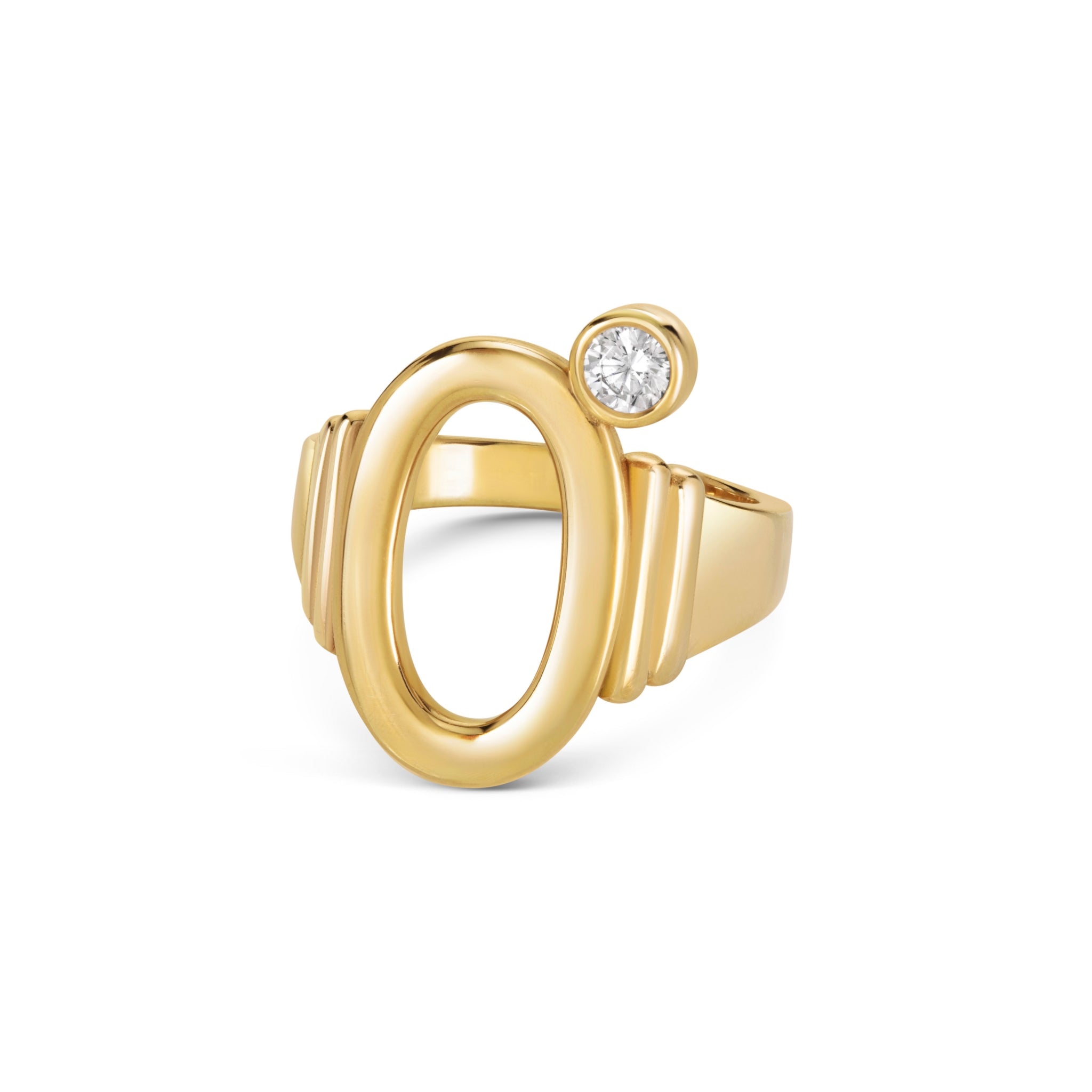 Serena 14ct Cast Yellow Gold and Diamond Ring