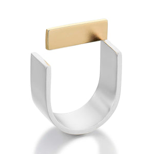 Balance Ring in 9ct Gold and Sterling Silver