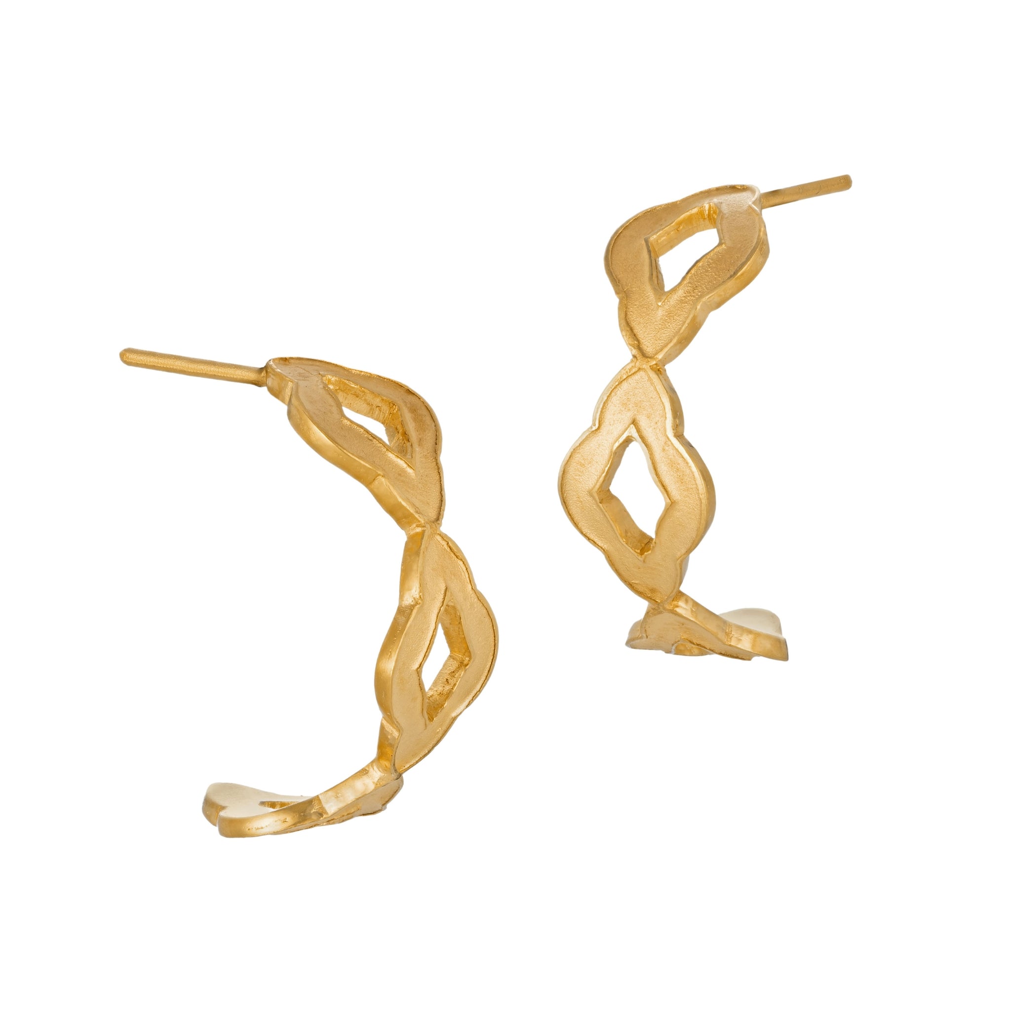 Arcade Twist Silver and Gold-Plate Earrings