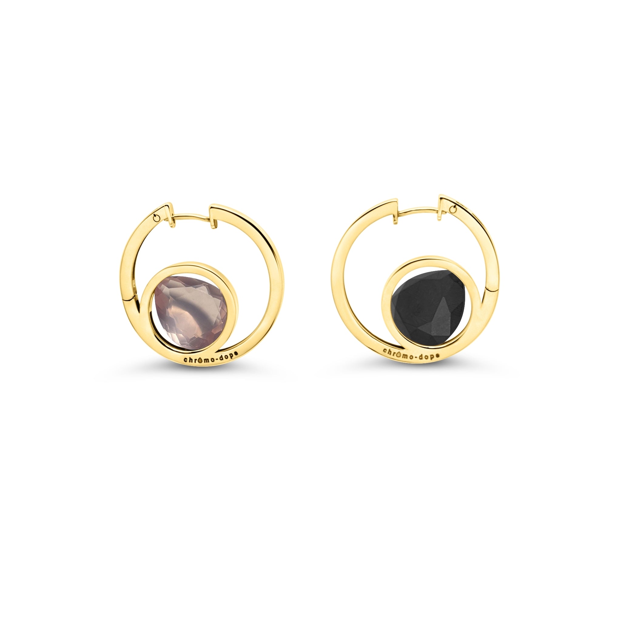 Chromo-Dope Interchangeable 9ct Gold and Gem Earrings