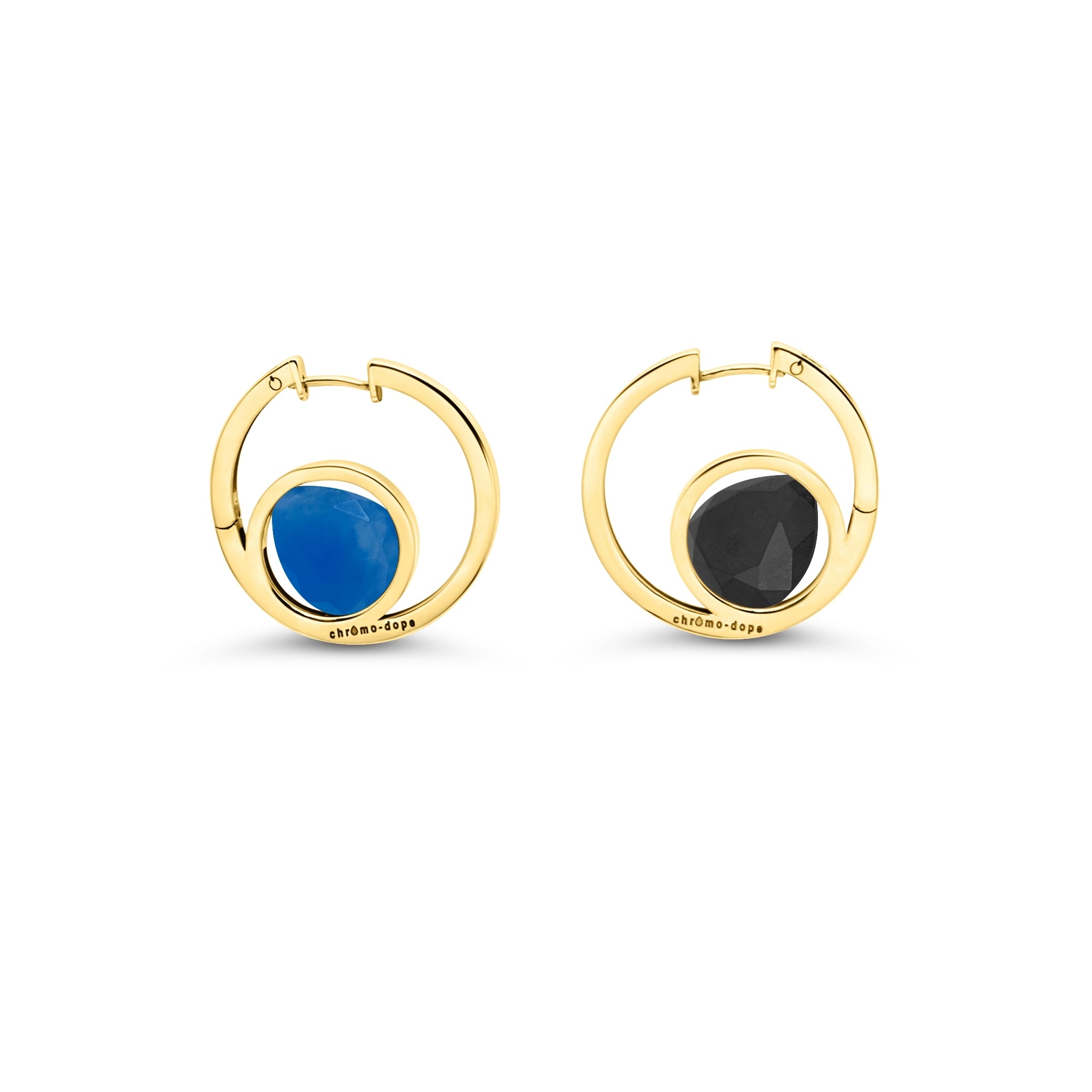 Chromo-Dope Interchangeable 9ct Gold and Gem Earrings