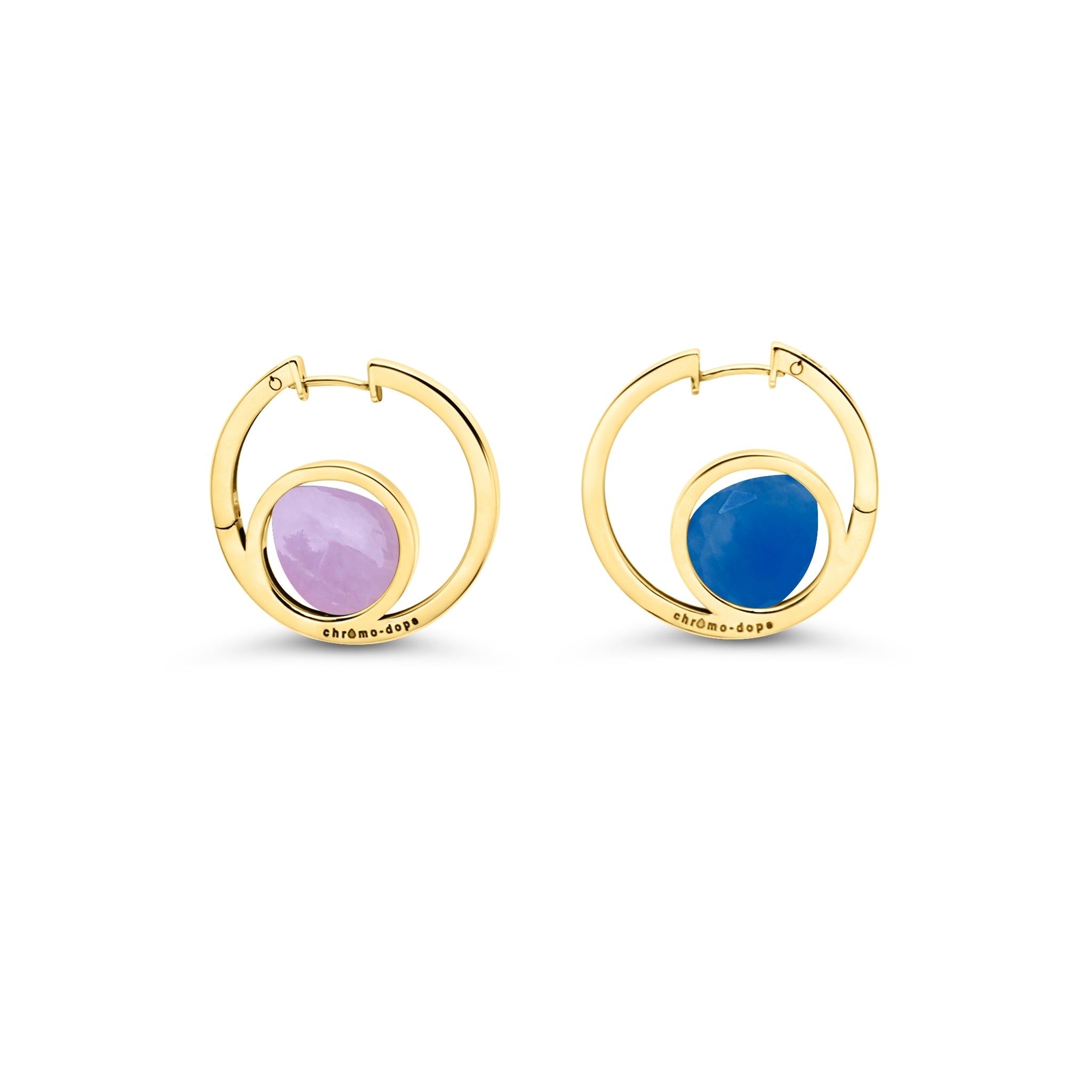 Chromo-Dope Interchangeable 9ct Gold and Gem Earrings