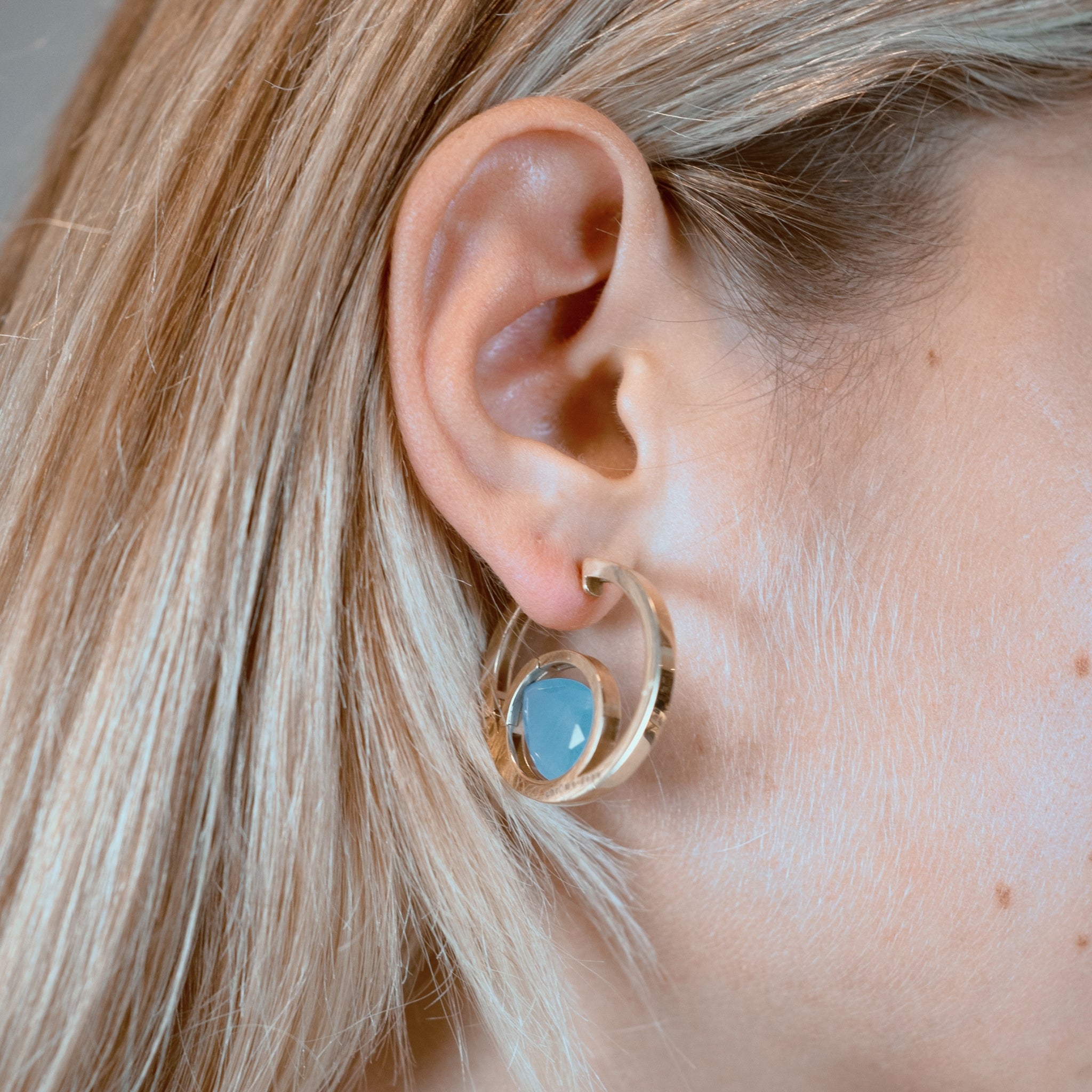 Chromo-Dope Interchangeable 9ct Gold and Gem Earrings
