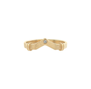 Kuzola Ring in 9ct Yellow Gold with Diamond