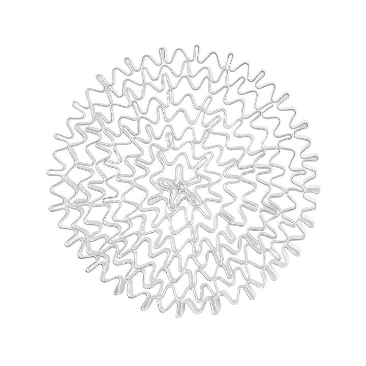 Large Scaffold Circle Brooch in Sterling Silver