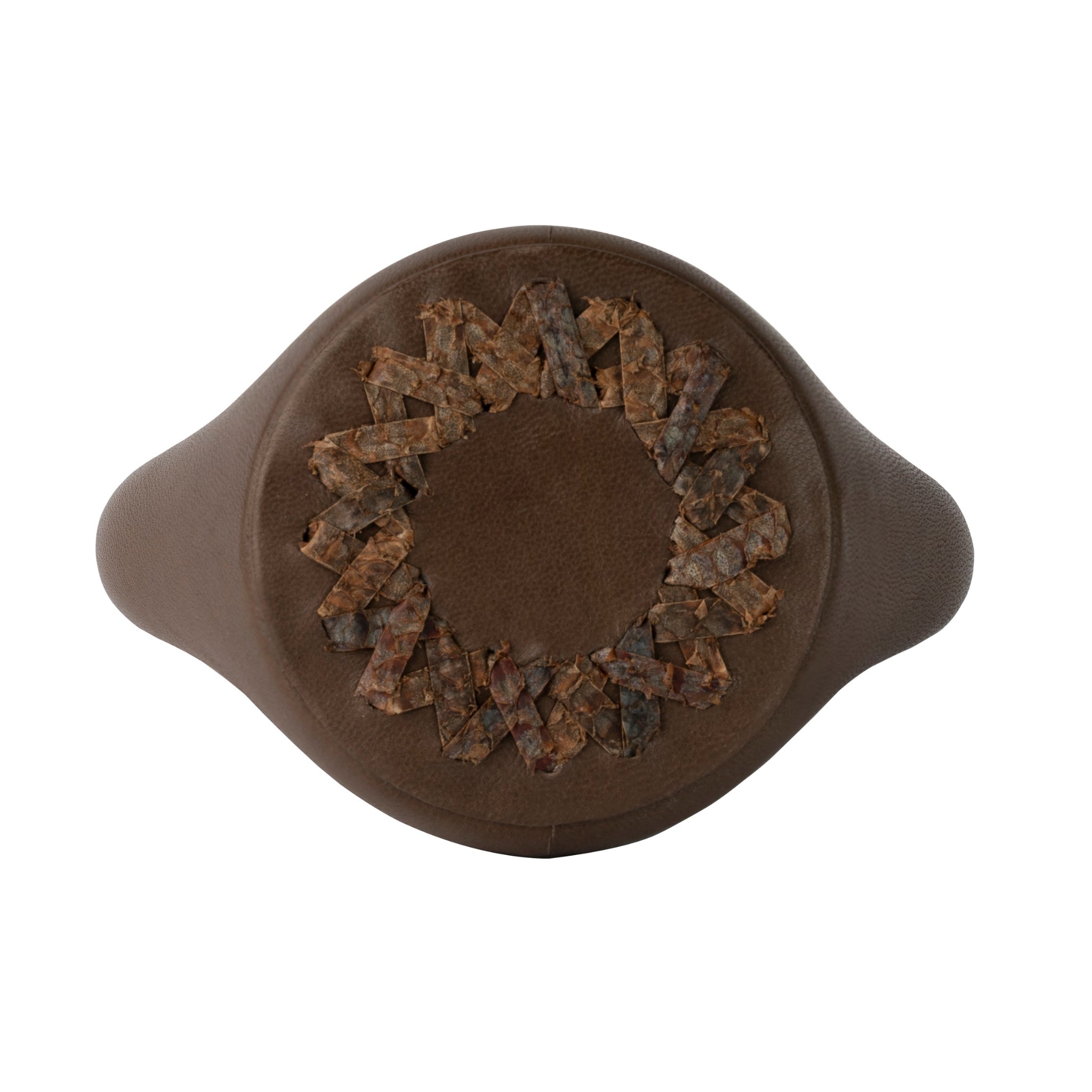 Cross Seas Bracelet in Napa and Sea Bass Leather