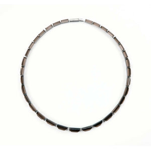 Smoky Quartz and Stainless-Steel Panorama Necklace