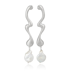 And All That Jazz Earrings in Silver with Pearls