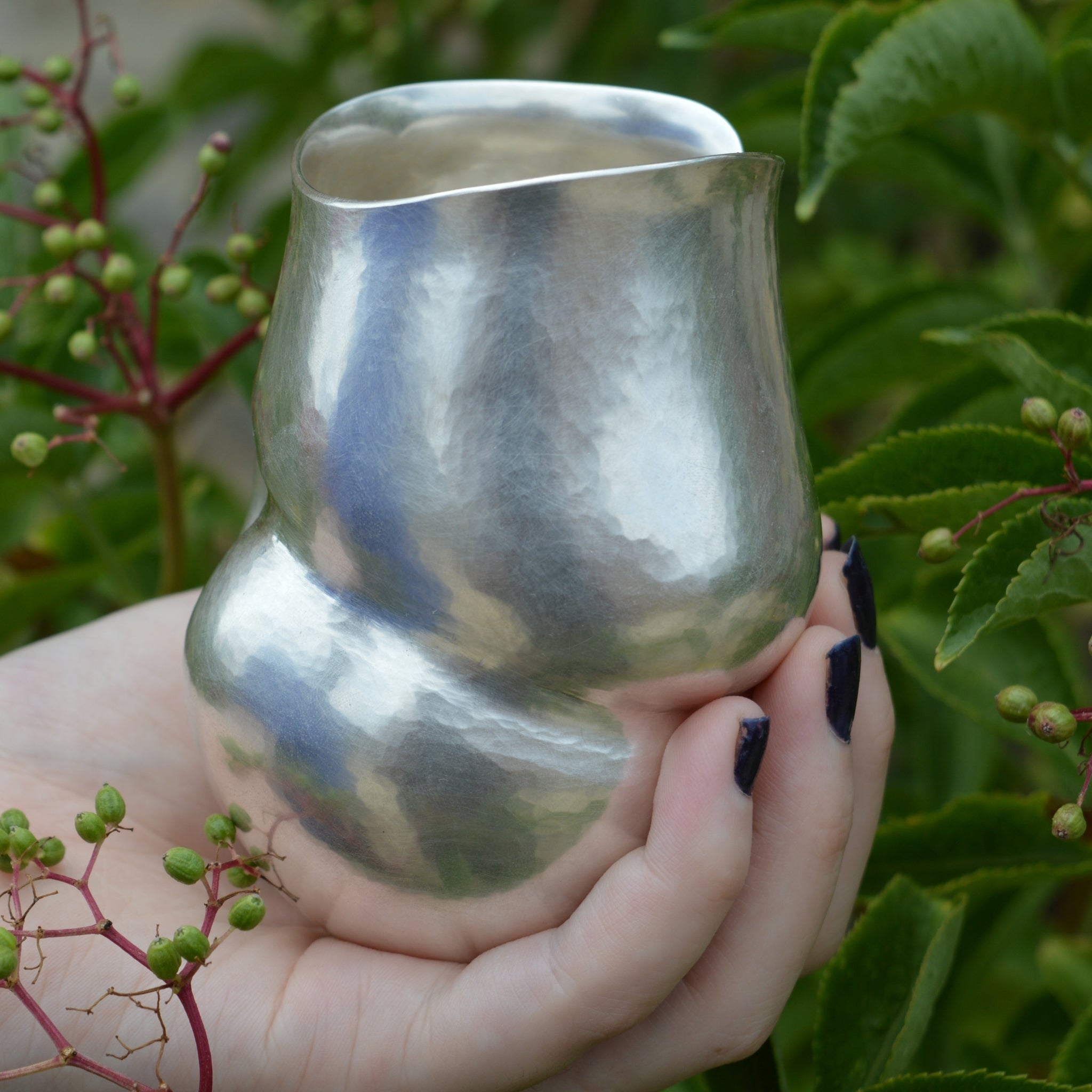 Tendon Beaker in Hand-Raised Britannia Silver