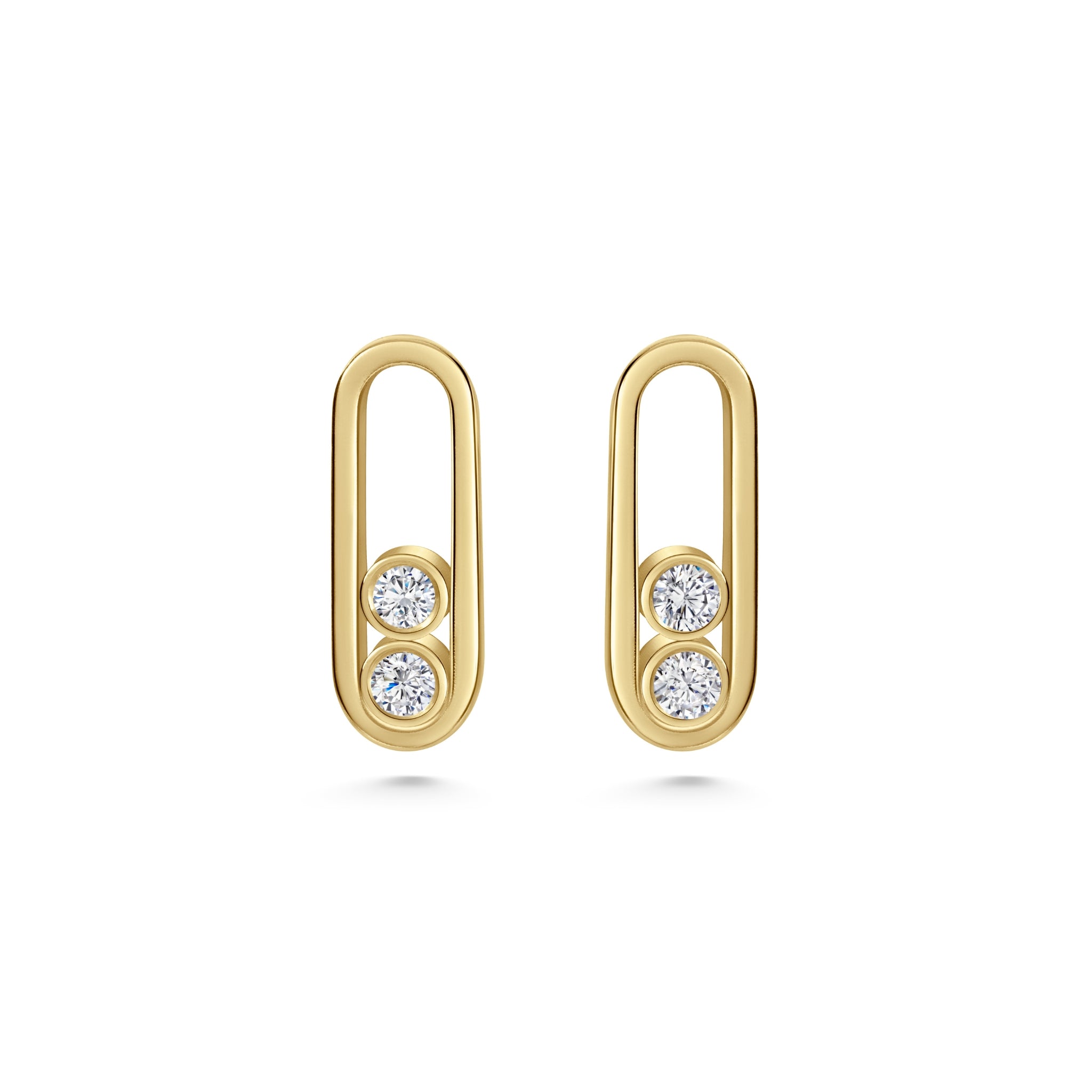 Anita Earrings in 14ct Yellow Gold with Diamonds