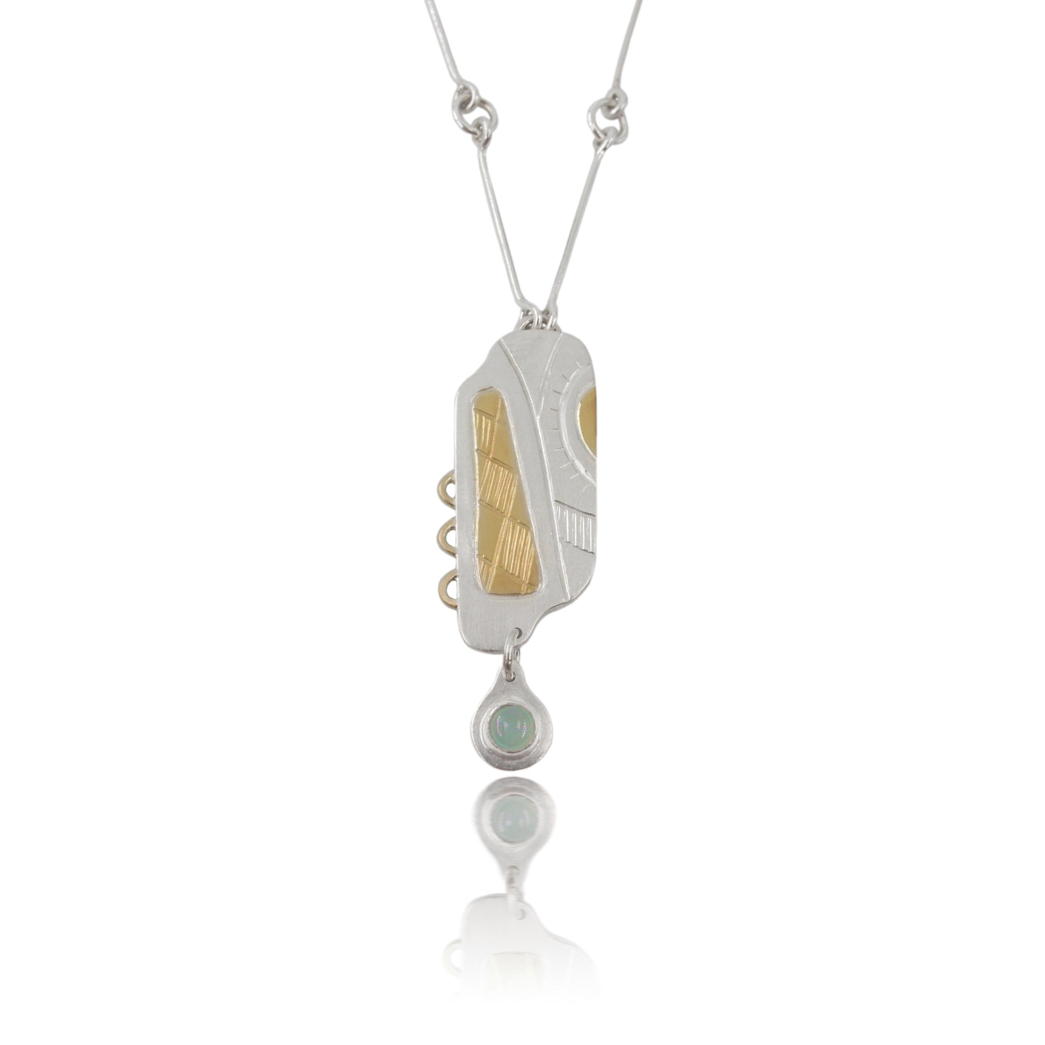 Sterling Silver Sand Necklace with Gold-Plating