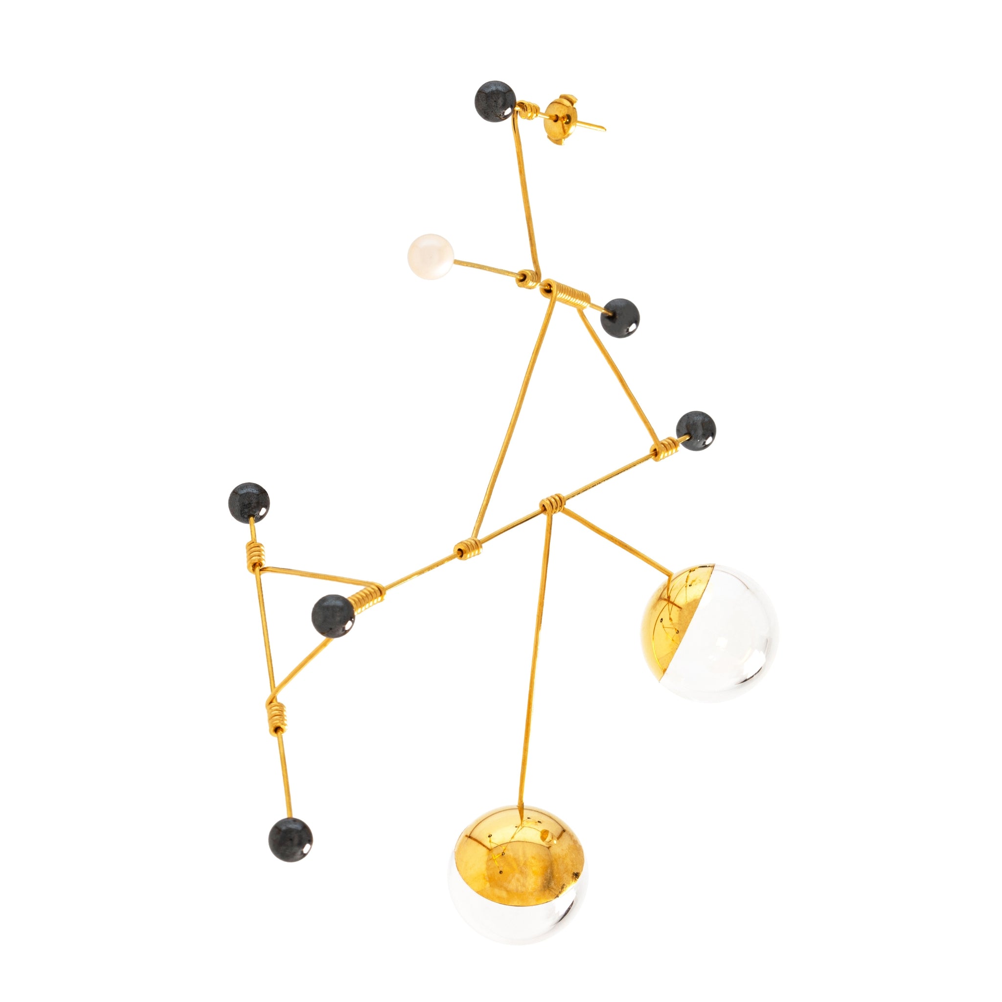 Polaris Single Earring in 18ct Gold-Plated Silver