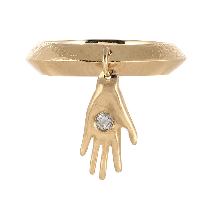 Ezimbini 9ct Yellow Gold and White Diamond Ring