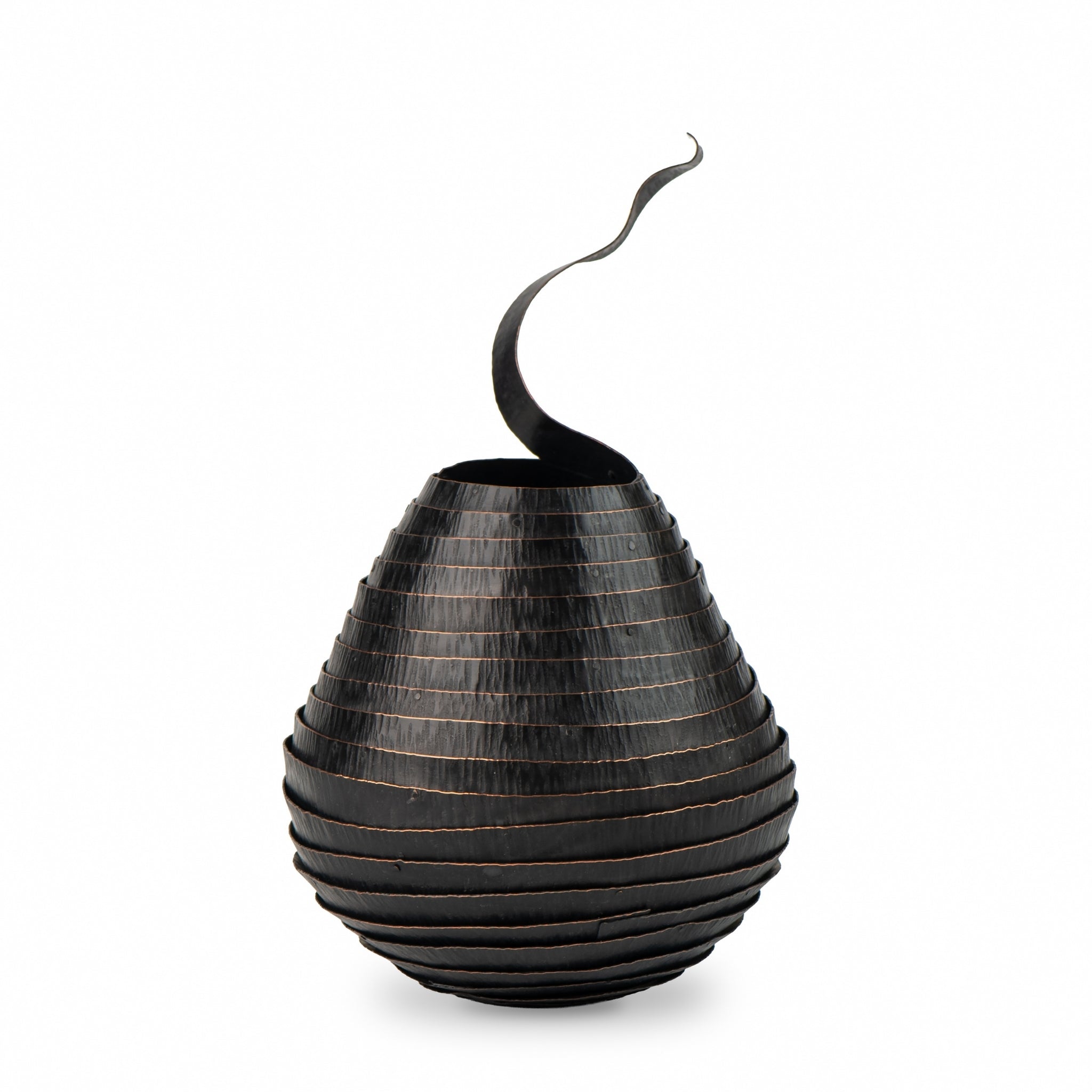 Hollow Form Transcendence 2 in Hammered Copper