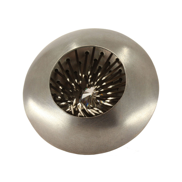 H.n3 Ring in Sterling Silver, Steel and Cubic Zirconia