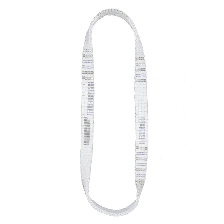 White and Translucent Glass Beaded Nwene Necklace