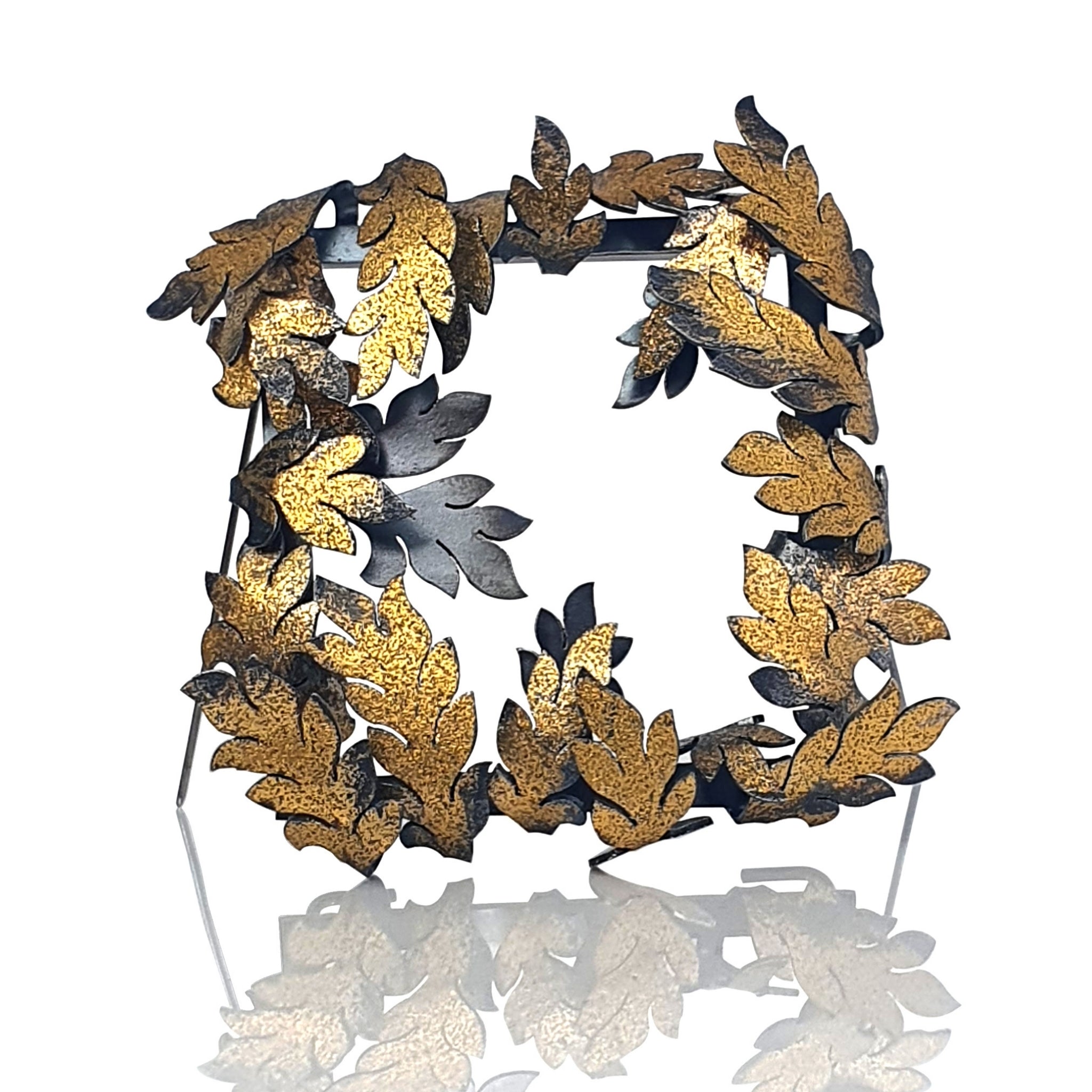 Oxidised Sterling Silver Faded Acanthus Brooch