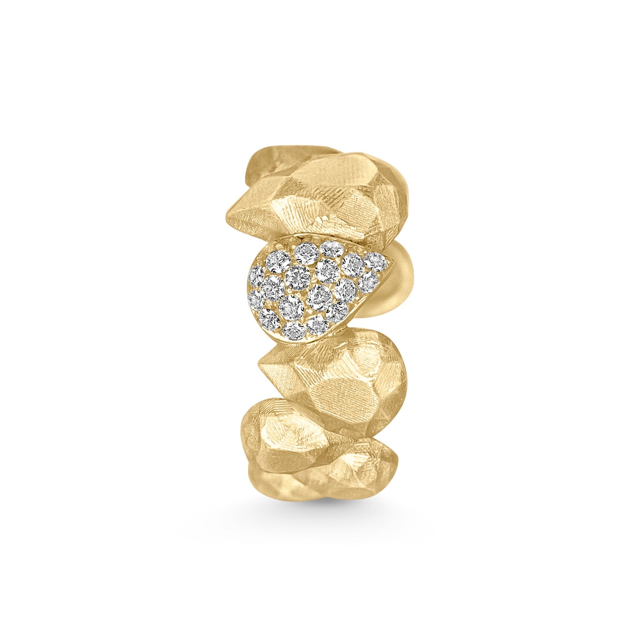 Pepita Cluster Ring in Silver and White Diamond Pavé