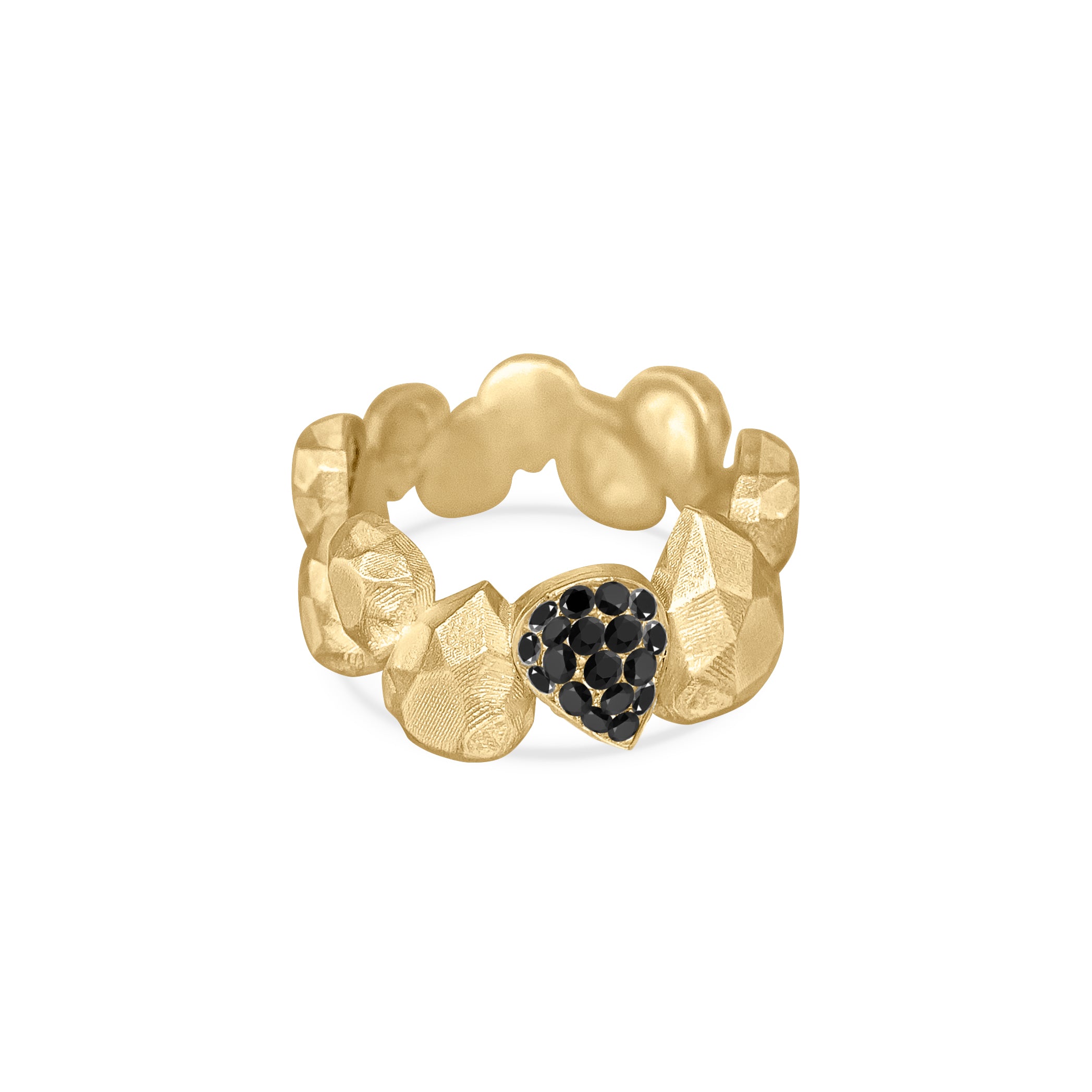 Pepita Cluster Ring in Silver and White Diamond Pavé