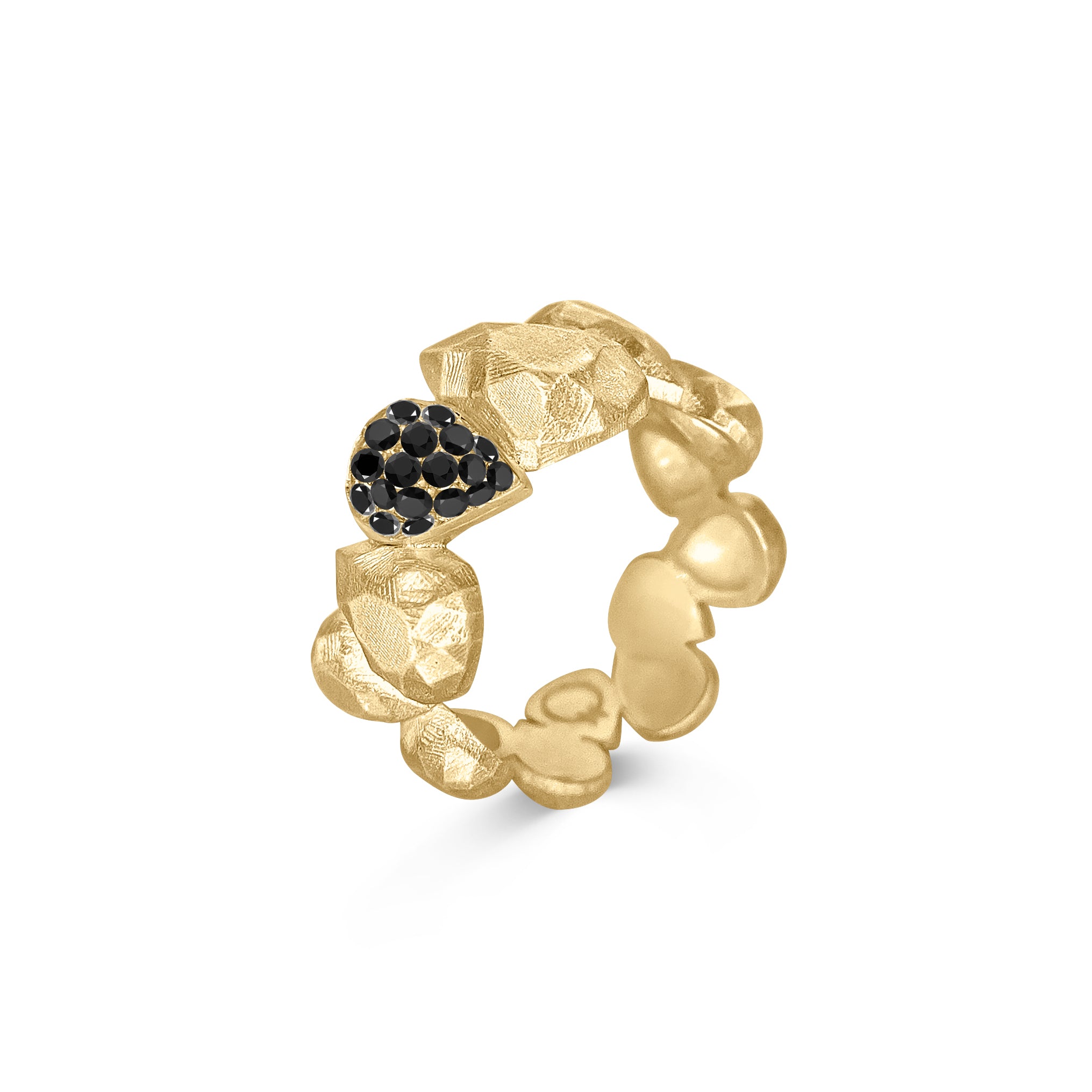 Pepita Cluster Ring in Silver and White Diamond Pavé