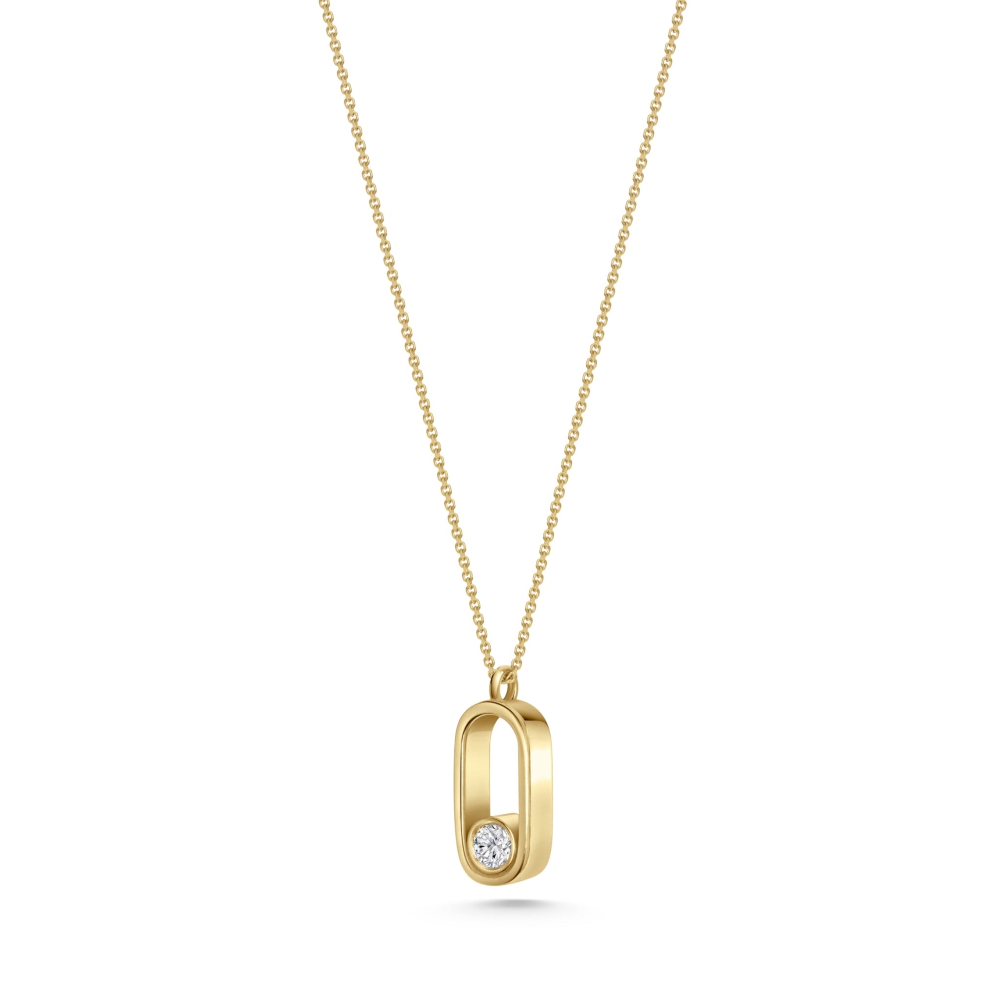 14ct Yellow Gold Diana Pendant Necklace with Diamond