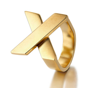 X-Factor 14ct Gold-Plated Sterling Silver Ring