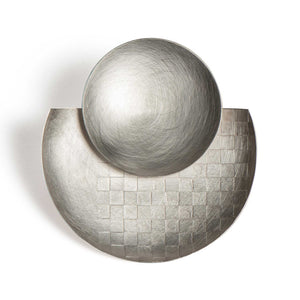 Circle Vichy Brooch in Recycled Sterling Silver