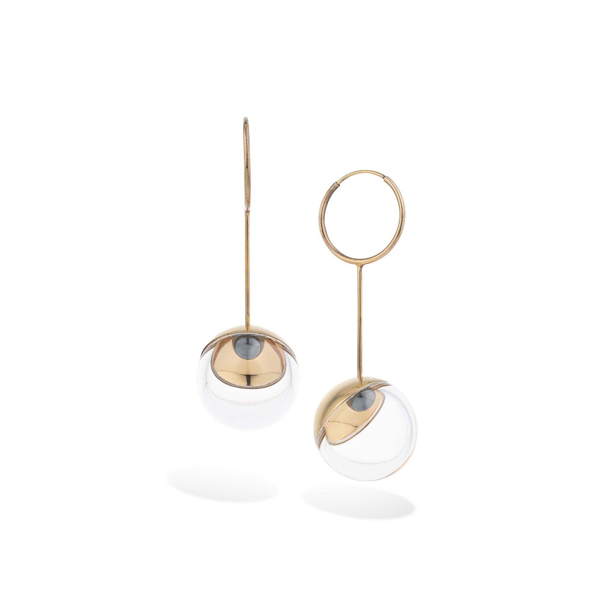 Antares 18ct Gold-Plated Silver and Glass Earrings