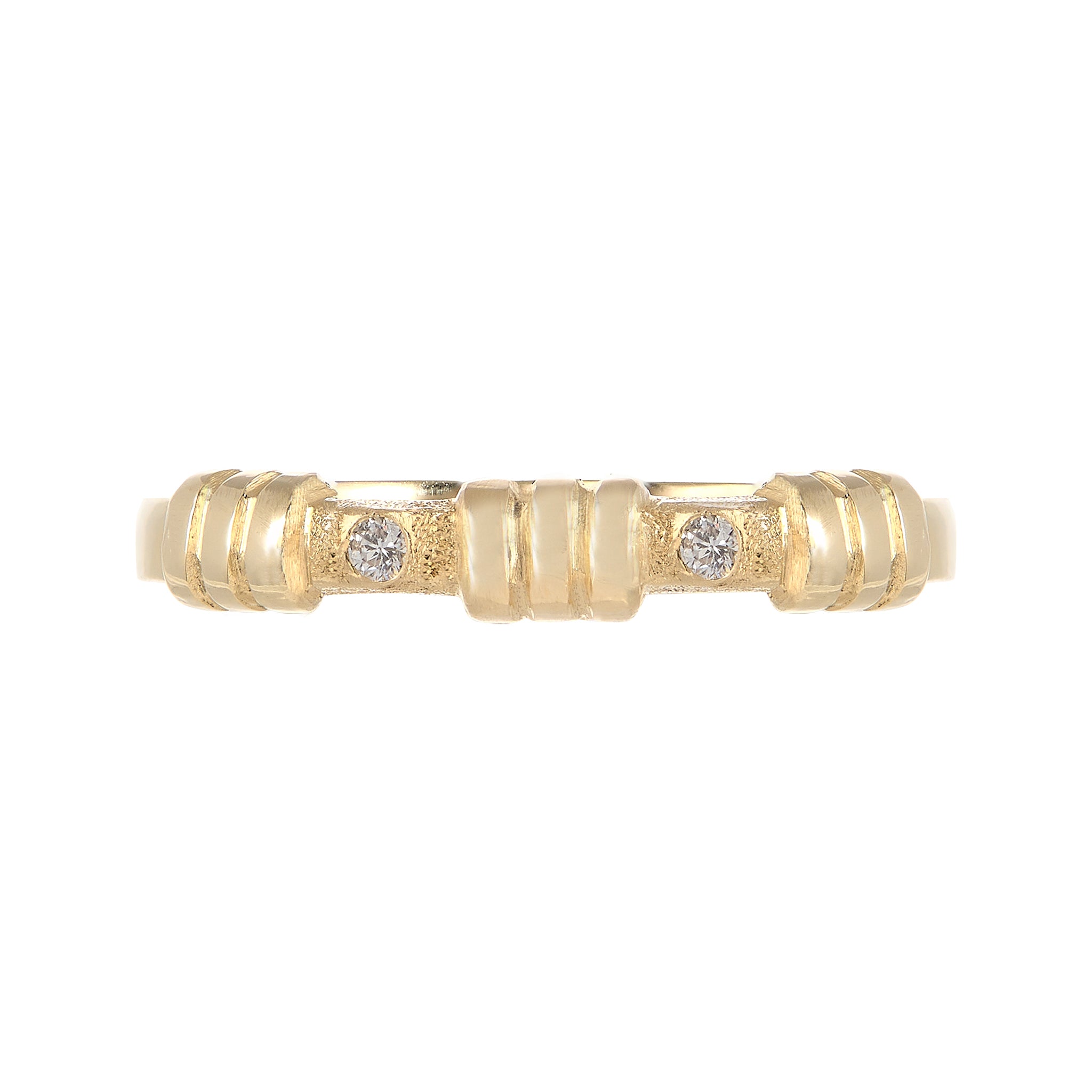 Zarina Ring in 9ct Yellow Gold with White Diamonds