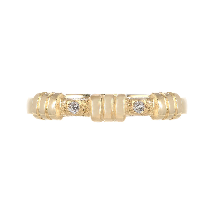 Zarina Ring in 9ct Yellow Gold with White Diamonds