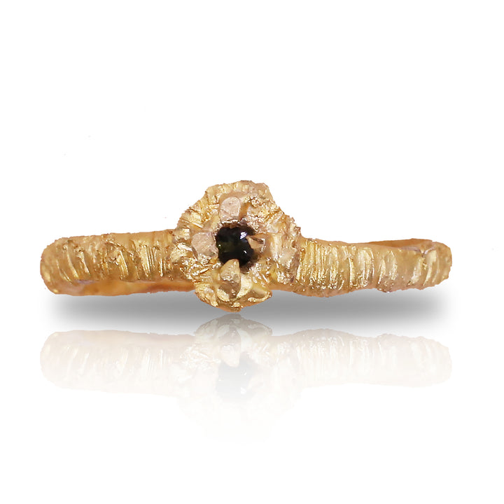 The Clove Ring with Green Tourmaline