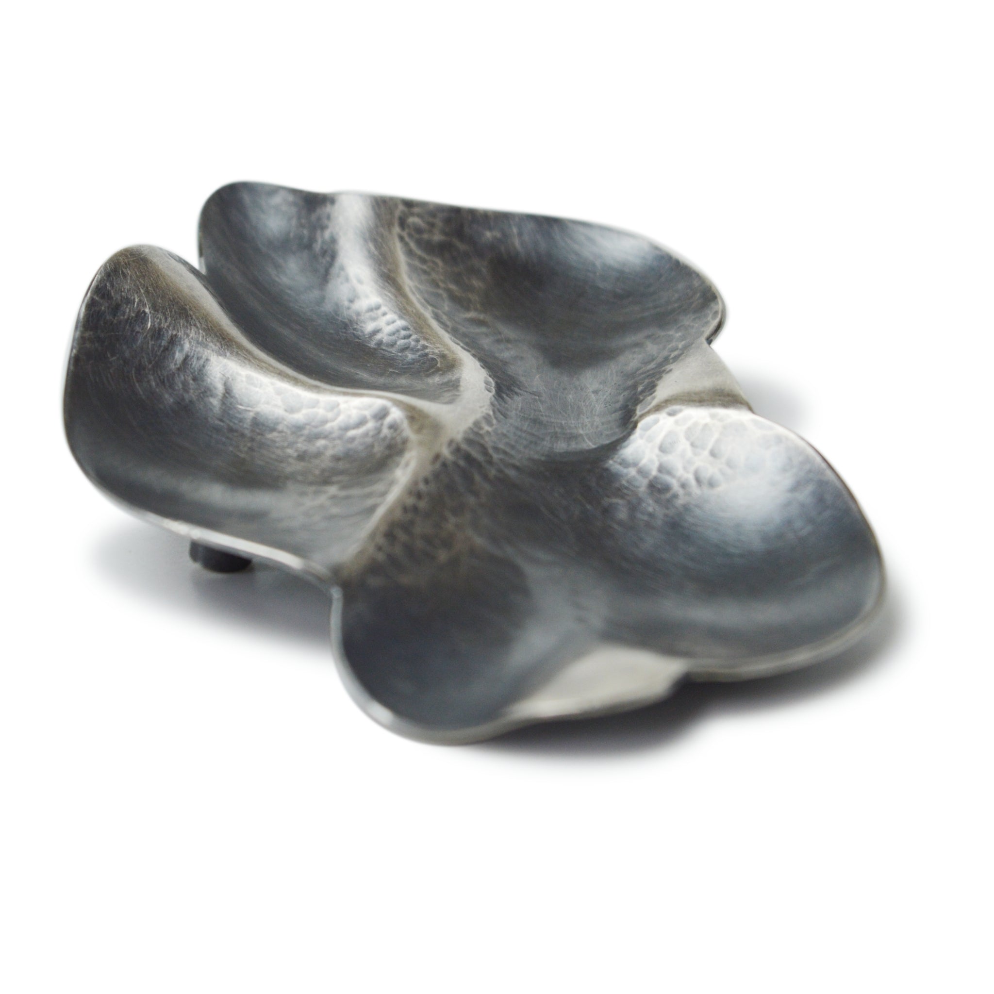 Crease Brooch Press Formed and Forged in Silver
