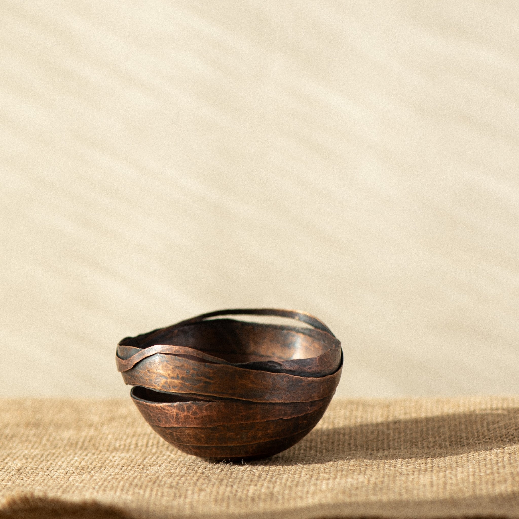 Patinated Transcendence Bowl in Copper and Bronze